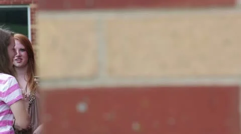 Friends outside of school Video stock 11591040