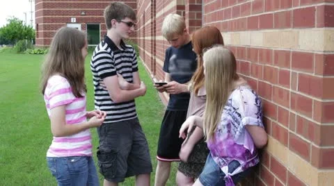 Friends outside of school Video stock 11839633