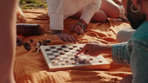 Friends Playing at a Picnic Stock Footage 305339441