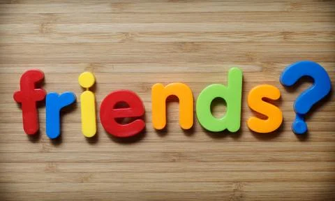 Friends question concept Stock Photos