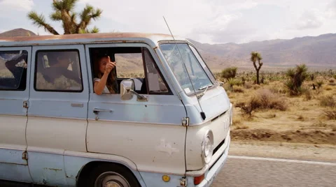 Friends riding in van Видео 62344862