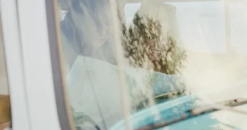 Friends on Road Trip Stock Footage 90346845