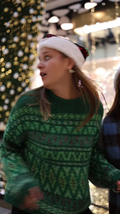 Friends running in holiday panic Stock Footage 324814938
