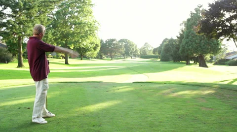 Friends shake hands on the tee box. Stock Footage 33868780