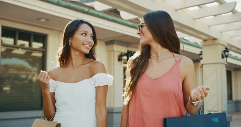 Friends shop better together Stock Footage 101119024