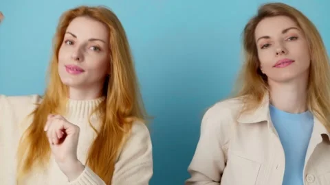 Friends sister dancing having fun, fashionable woman excited rhythm to music for Stock Footage 250183746