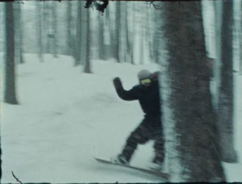 Friends Skiing Super 8 Stock Footage 221439353