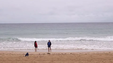 Friends socializing at a beach Stock Footage 57463068