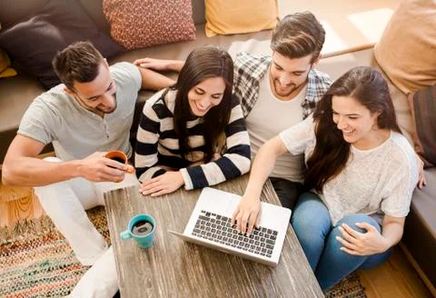 Friends studying Stock Photos