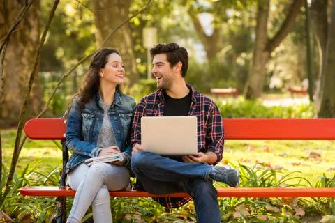 Friends studying Stock Photos