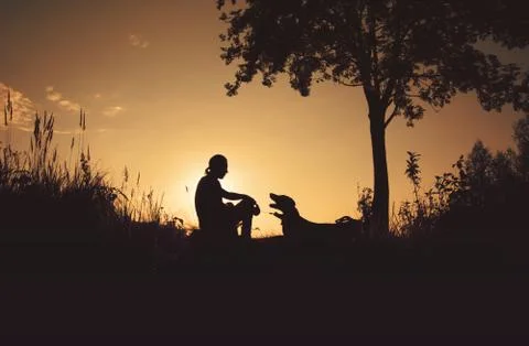 Friends at sunset Stock Photos