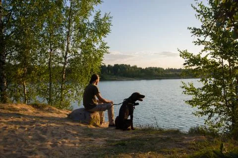 Friends at sunset Stock Photos