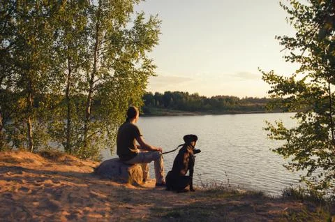 Friends at sunset Stock Photos
