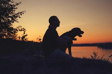 Friends at sunset Stock Photos