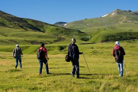 Friends taking an excursion Stock Photos