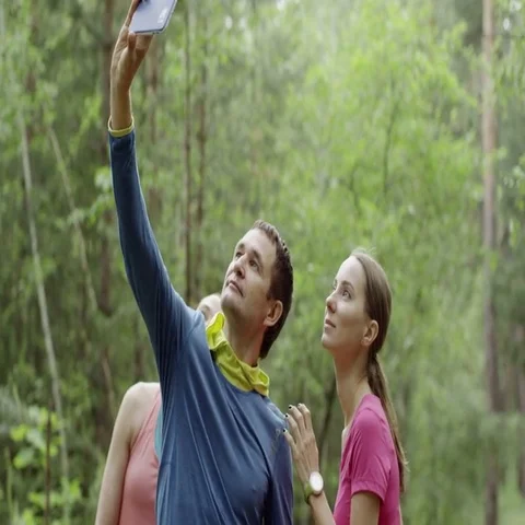 Friends taking selfie Stock Footage 69722584