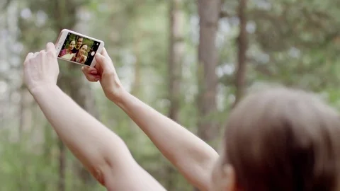 Friends taking selfie Stock Footage 69730239