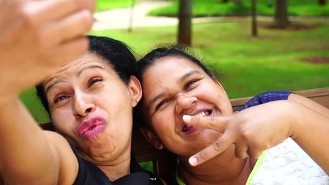 Friends Taking a Selfie with Mobile Stock Footage 84949927