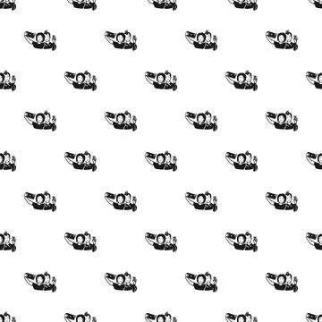 Friends taking selfie using smartphone seamless pattern Stock Illustration