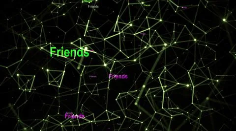 Friends text against  black background Stock Illustration