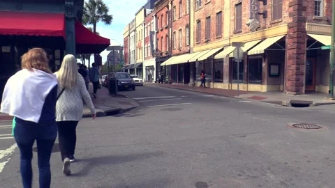 Friends Walking in a Rustic City Stock Footage 131106491