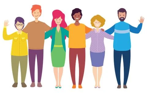 Friends on White Stockillustratie