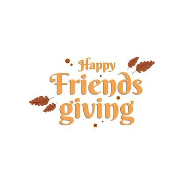 Friendsgiving text Stock Illustration