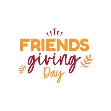 Friendsgiving text Stock Illustration