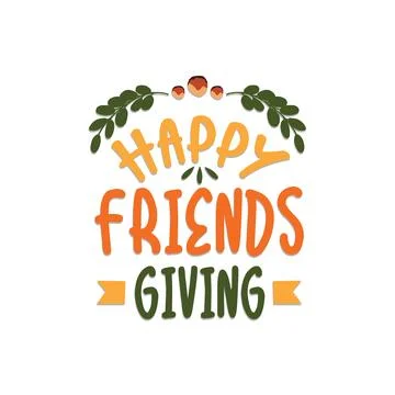 Friendsgiving text Stock Illustration