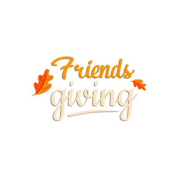 Friendsgiving text Stock Illustration
