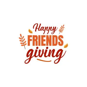 Friendsgiving text Stock Illustration