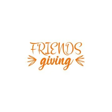 Friendsgiving text Stock Illustration