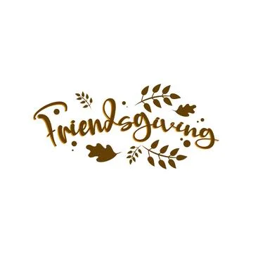 Friendsgiving text Stock Illustration