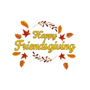 Friendsgiving text Stock Illustration