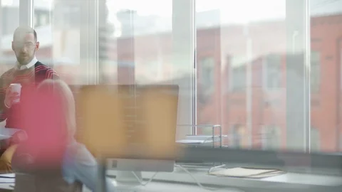 Friendship in Office Stock Footage 112319728