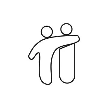 Friendship People Commitment Teamwork Together Outline Logo Stock Illustration