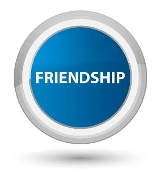 Friendship prime blue round button Stock Illustration