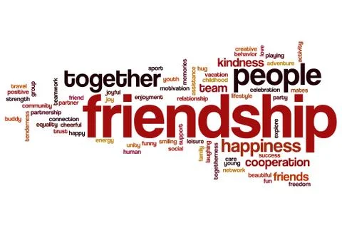 Friendship word cloud Stock Illustration