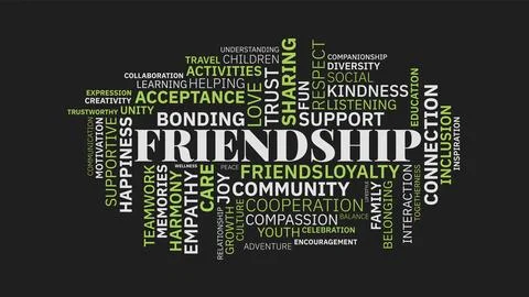 Friendship Word Cloud Vector Design 库存插图