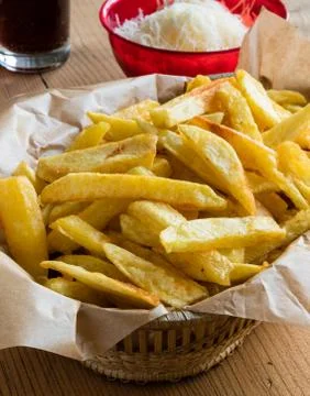 Fries in a basket Stock Photos