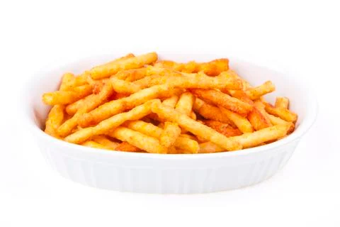 Fries in  a bowl Stock Photos