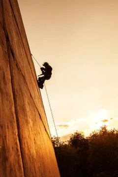 FRIES combat rappeling Stock Photos