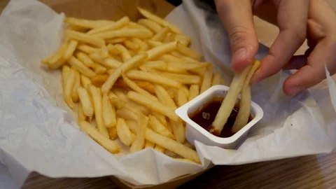 Fries-dip-1 Stock Footage 101583600