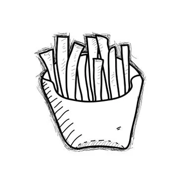 Fries Doodle Stock Illustration