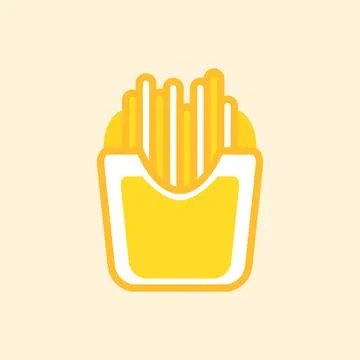 Fries Food Icon Pack Vector Illustration Stock Illustration