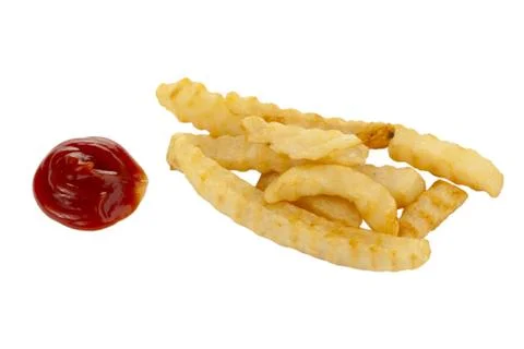 Fries with ketchup Stock-Fotos