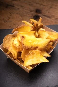 Fries with peel Stock Photos