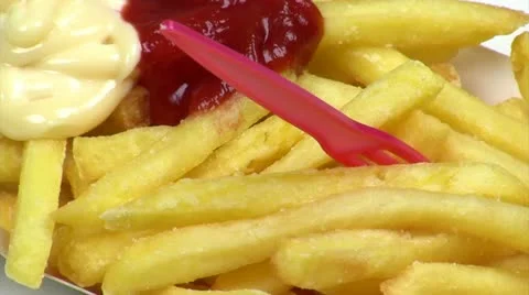 Fries zoom out Stock Footage 11242098