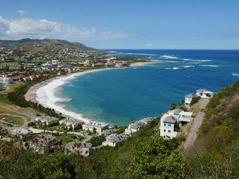 Frigate Bay, St Kitts. 库存照片
