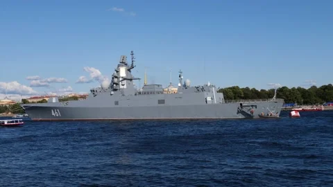 Frigate of the Russian Navy Vídeo Stock 157561642